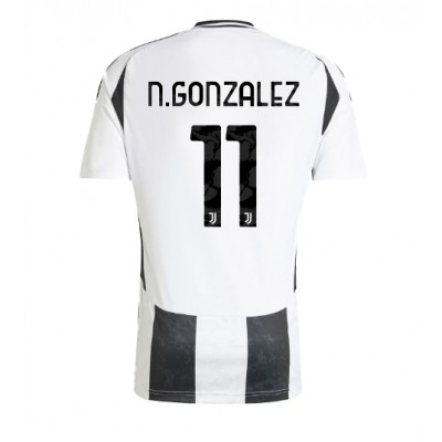 Moški Nogometni dresi Juventus Nicolas Gonzalez #11 Domači 2024-25 Kratek Rokav Moški Nogometni dresi Juventus Nicolas Gonzalez #11 Domači 2024-25 Kratek Rokav